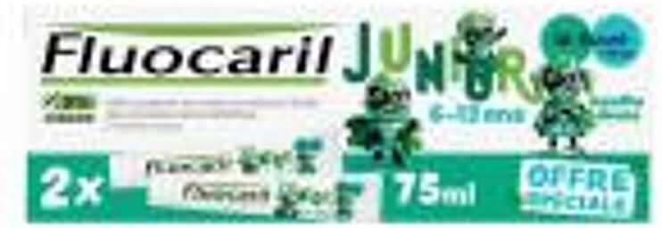 Junior Dentifrice 6-13 Ans Menthe Douce 2 x 75 ml - Lot 2 x 75 ml