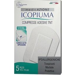 Icopiuma Compresse Adhésive Tnt 10x15cm 5 Unités