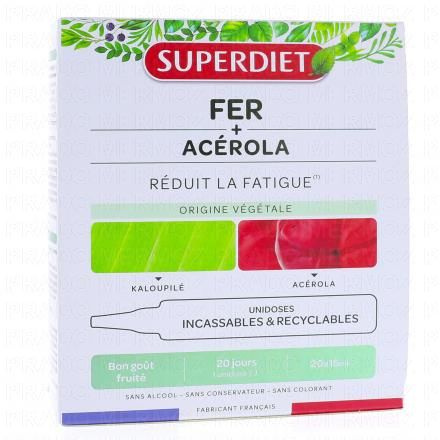Fer + acérola boîte de 20 unidoses