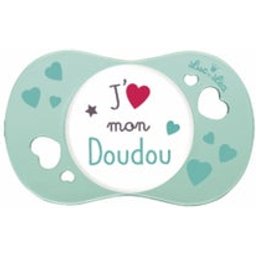 Luc et Lea Sucette Silicone 6-18m J'Aime Mon Doudou 1 Unité