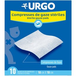Compresses Stériles 10cm x 10cm 2x10 Unités