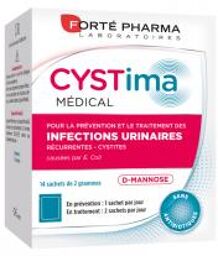 Forté Pharma Cystima Médical - 14 Sachets (Dispositif Médical) - Boîte 14 sachets de 2 g