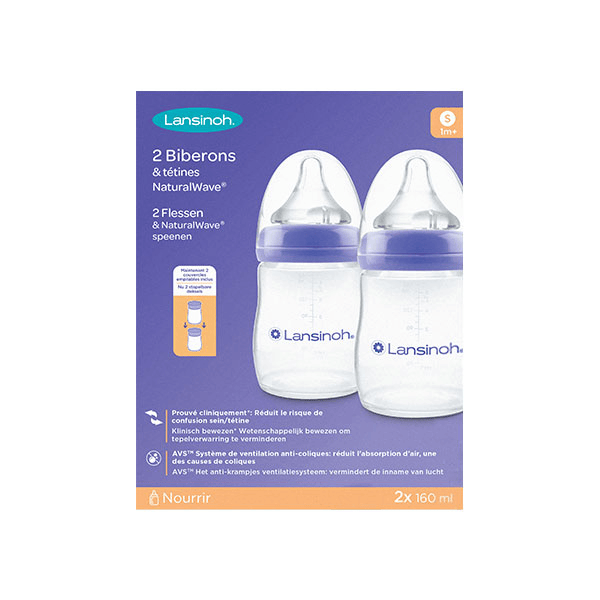2 Biberons et tétines NaturalWave ® 160ml