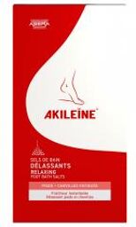 Akileïne Sels de Bain Délassants Pieds et Chevilles Fatigués 2 x 150 g - Boîte 2 sachets de 150 g