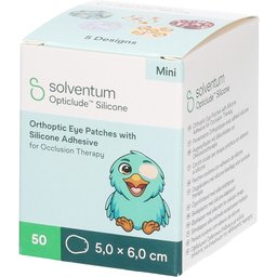 Opticlude Silicone Pansement Orthoptique Mini Boys 5cm x 6xm 2737Pb50