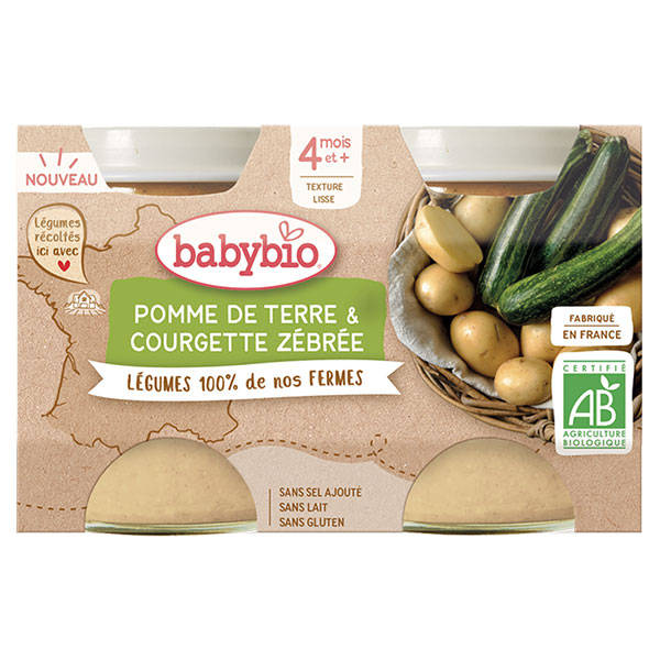 Pot Pomme de Terre Courgette Bio 2 x 130g