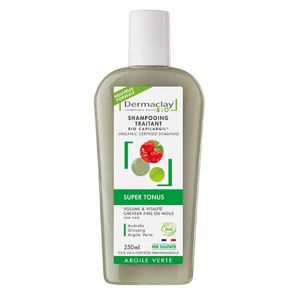 Shampoing Traitant Bio Cheveux Fins Volume Argile Verte 250ml