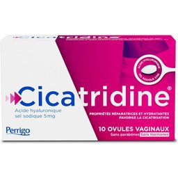 Cicatridine 10 Ovules Vaginaux à l’Acide Hyaluronique, Cicatrisation de la Zone Intime, Sècheresse Vaginale
