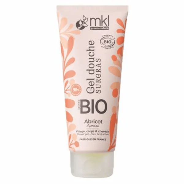 MKL Gel Douche BIO Abricot, cheveux, visage et corps 200ml