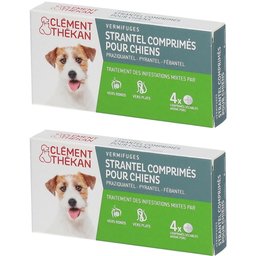 Clement Thekan Vermifuges Vers Plats Et Ronds Chien 4 Comprimés