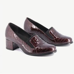 Ancona Zapato Mujer Burdeos Crocco Talla 38 1 Par