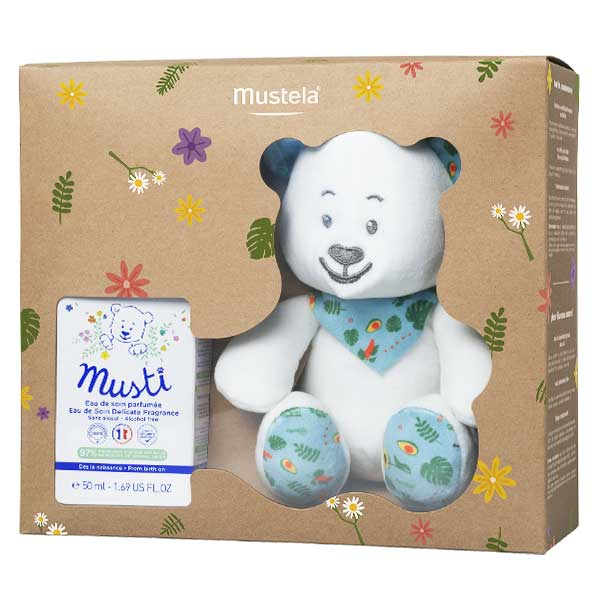 Coffret Peluche et Eau de Soin Musti 50ml