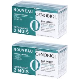 Oenobiol Hair Expert Fortifiant Intégral - Nouveau - Kératine - Redonne force et résistance pour des cheveux éclatants de santé - Complément alimentaire 2x60 comprimés - Programme 2 mois