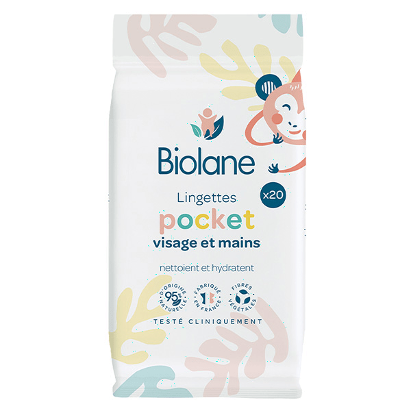 Lingettes Visage et Mains 20 lingettes