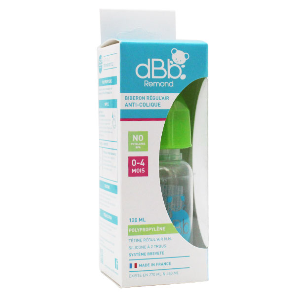 Biberon Régul'Air Vert Translucide 120ml