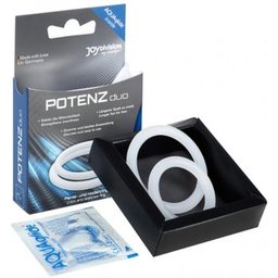 Potenz Dúo Anillos Blanco Pene Mediano M 2uds