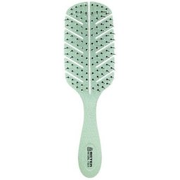 Brosse démêlante en fibres naturelles verte 1 pièce