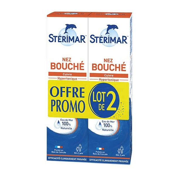 Hypertonique Nez Bouché Spray Lot de 2 x 100ml