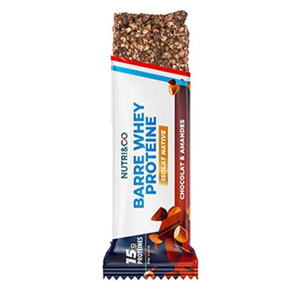 Nutri&Co Barres Protéinées Chocolat et Amandes 1 barre de 48g