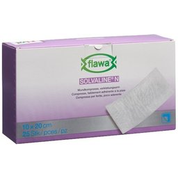Solvaline N compresses stériles 10x20 cm, 25 pcs