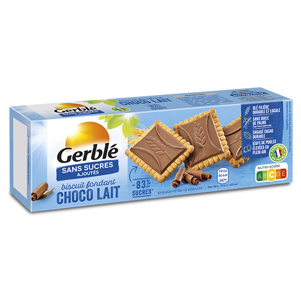 Sans Sucres Ajoutés Biscuits Chocolat Lait Fondant 126g