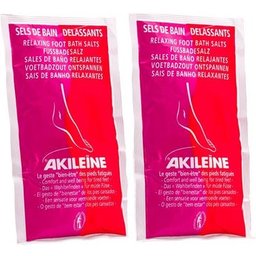 Akileine Sels de Bain Pieds Relaxants Pieds Fatigués 2x150g