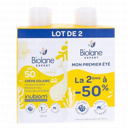 Mon premier été - Crème Solaire SPF50 Lot de 2 x 100 ml lot de 2 x 100ml