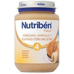 Nutribén™ Potito™ manzana, naranja, plátano y galleta 250g