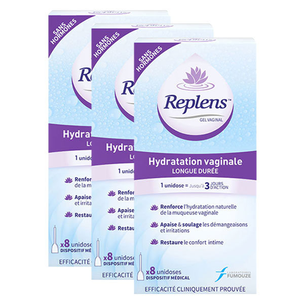Gel Vaginal 8 Applicateurs Sans Hormone - Lot de 3
