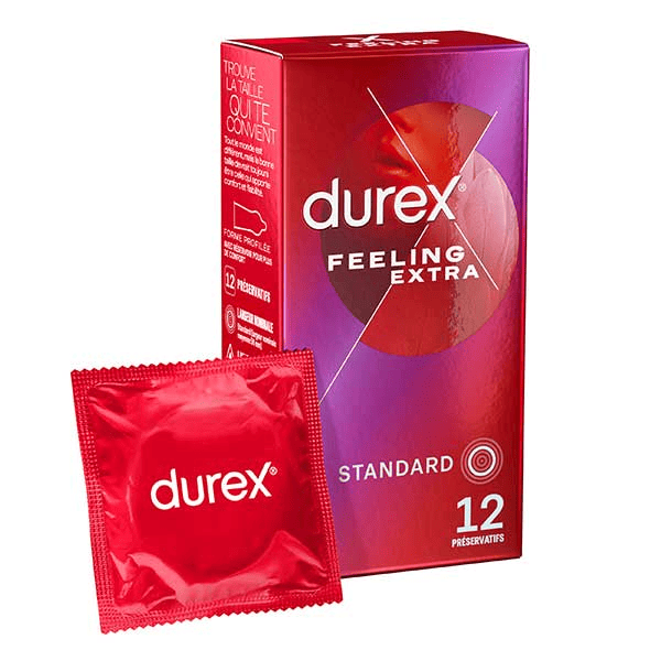 Préservatifs Feeling Extra - 12 Préservatifs Fins et Extra Lubrifiés