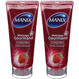Manix® Gel de massage gourmand fraise comestible