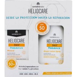 360º Pediatrics Atopic Lotion Spray Spf50 250 ml + Mineral Spf50+ 50ml Pack
