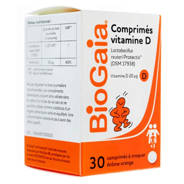 Vitamine D Lactobacillus Reuteri Protectis Arôme Orange 30 comprimés