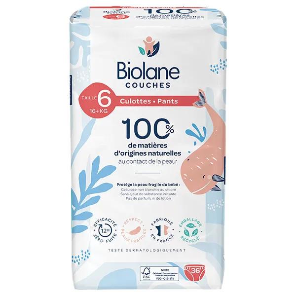 Couches Culottes Naturelles Taille 6 Protection 12H Zéro fuite 36 unités