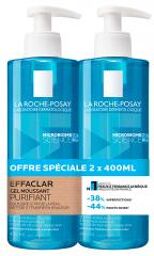 Effaclar Gel Moussant Purifiant Lot de 2 x 400 ml - Lot 2 x 40 ml