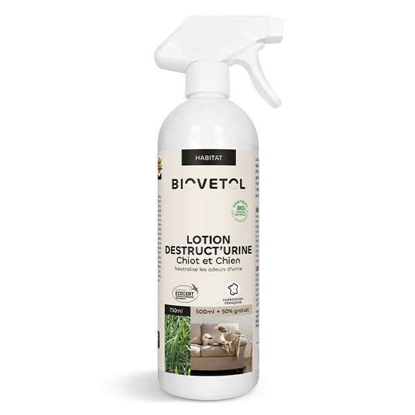 Lotion Destruct’Urine Chien Bio 500ml + 50% offert