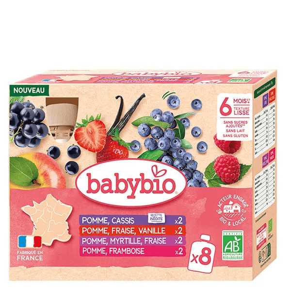 Multiparfums Fruits Rouges Gourdes de 8 x90g