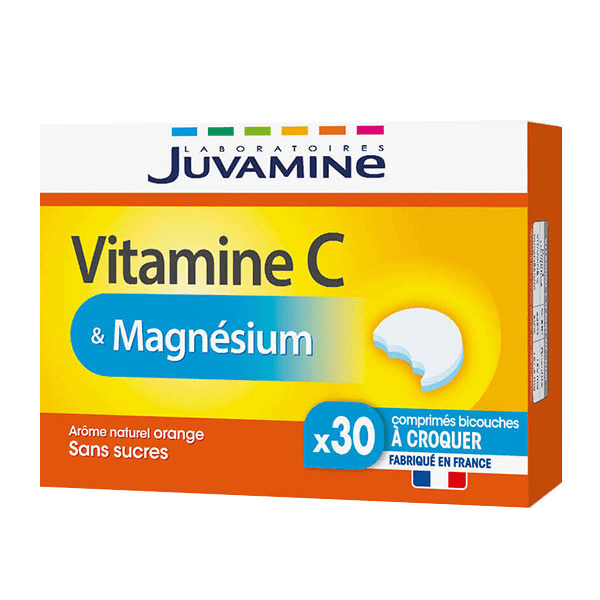 Vitamine C et Magnésium 30 comprimés à croquer