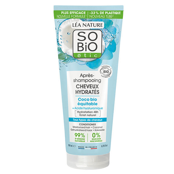 So'Bio Étic Après-Shampoing Coco & Acide Hyaluronique Bio 200ml