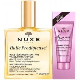 Huile Prodigieuse 100ml + Hair Prodigieux Le Shampoing Brillance Miroir 30ml