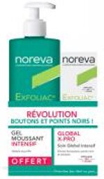 Exfoliac Global X-Pro Soin Global Intensif 30 ml + Gel Moussant Intensif 400 ml - Blister 2 produits
