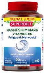 Magnésium Marin + Vitamine B6 90 Comprimés - Boîte 90 comprimés de 1200 mg