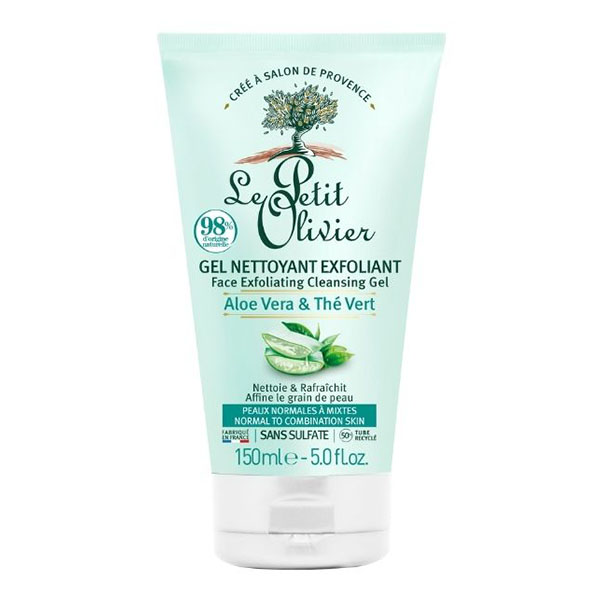 - Gel Nettoyant Exfoliant - Aloe Vera Thé Vert 150ml