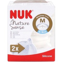 Nature Sense Tétine physiologique Silicone Lait Taille 2M lot de 2