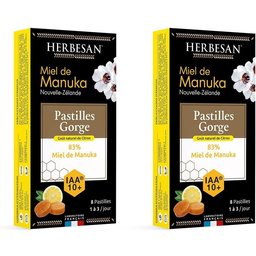 Herbesan Pastilles Gorge Miel de Manuka IAA 10+ – Goût Citron