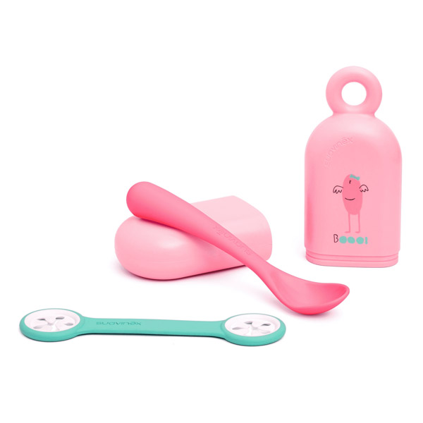 Set Cuillère + Etui à Cuillères + Attache Serviette Rose