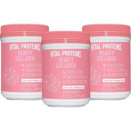 Pack Beauty Collagen Péptidos de Colágeno Fresa Limón 3x271g