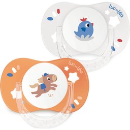 Duo Sucette Anatomique 0-6m Cheval Coq 2 Unités
