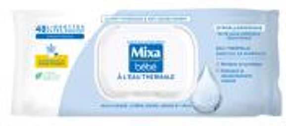 Bébé Lingettes à l'Eau Thermale 48 Unités - Sachet 48 lingettes