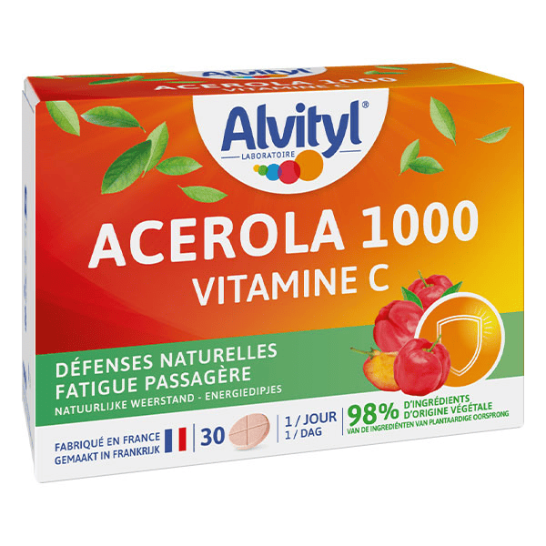 Acerola 1000 à croquer Vitamine C dès 12 ans 30 comprimés
